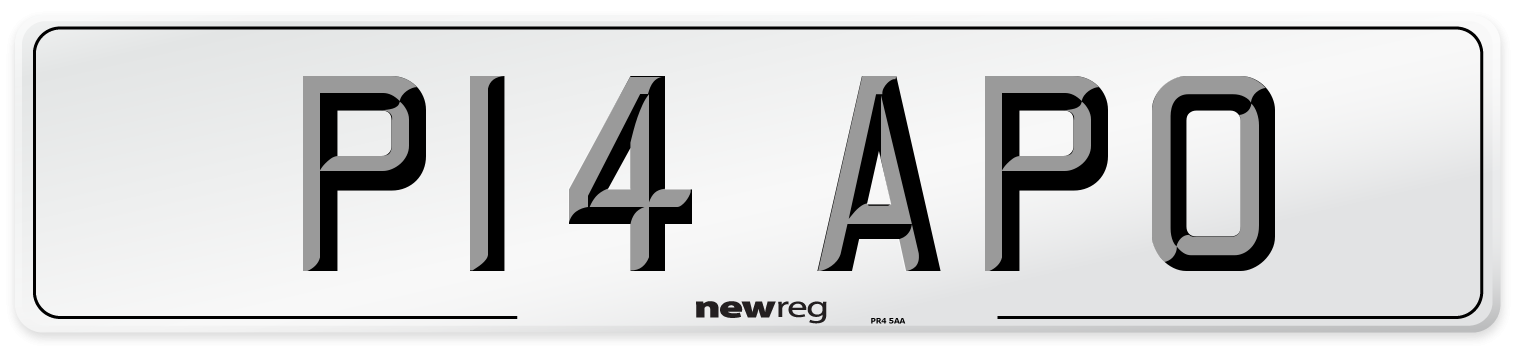 P14 APO Number Plate from New Reg